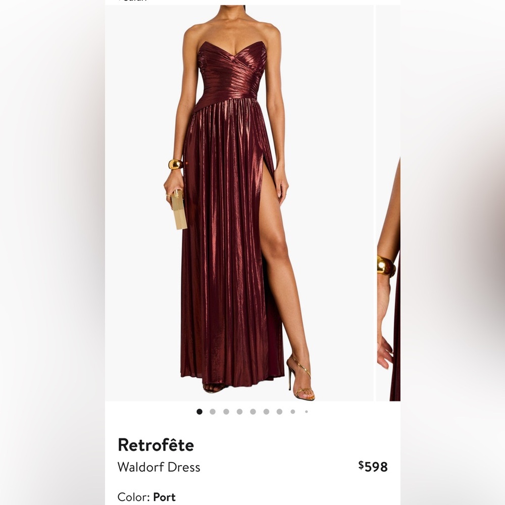 Retrofete Metallic Waldorf Dress - New With Tags